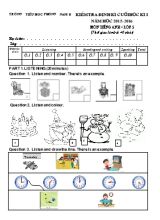 Đề kiểm tra định kỳ cuối học kỳ I môn Tiếng Anh Lớp 5 - Năm học 2015-2016 - Trường TH Phương Nam B